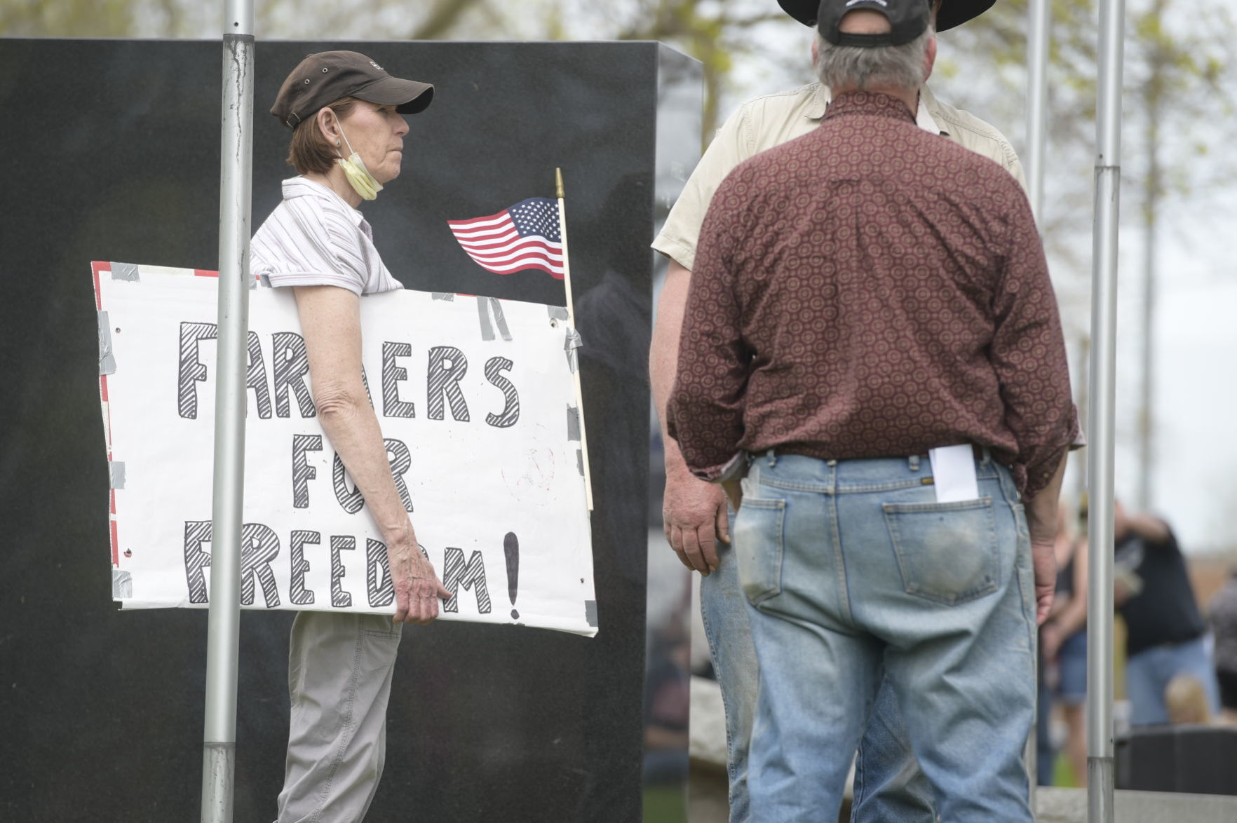 At the ReOpen Burlington rally
